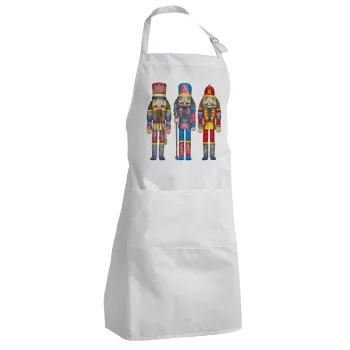 Christmas Nutcrackers, Adult Chef Apron (with sliders and 2 pockets)