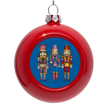 Christmas Nutcrackers, Red Christmas tree ornament bauble 8cm