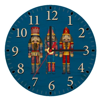 Christmas Nutcrackers, Ρολόι τοίχου ξύλινο plywood (20cm)