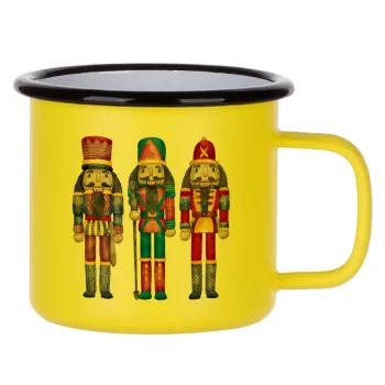 Christmas Nutcrackers, Metallic enamel MATT Yellow cup 360ml