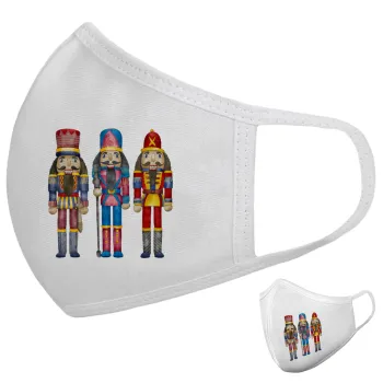 Christmas Nutcrackers, Μάσκα υφασμάτινη υψηλής άνεσης παιδική (Δώρο πλαστική θήκη)