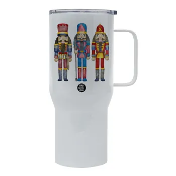 Christmas Nutcrackers, Mega Stainless steel Tumbler with lid, double wall 750L