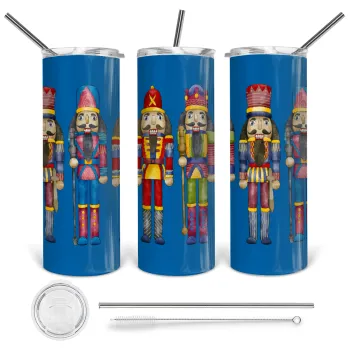 Ο Καρυοθραύστης, Tumbler ποτήρι θερμό από ανοξείδωτο ατσάλι 600ml, με μεταλλικό καλαμάκι & βούρτσα καθαρισμού