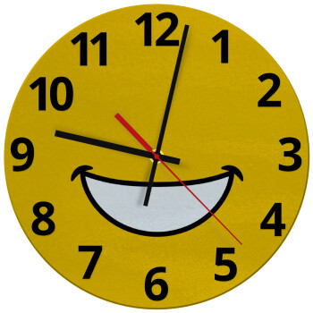 Χαμογέλα, Ρολόι τοίχου γυάλινο (30cm)