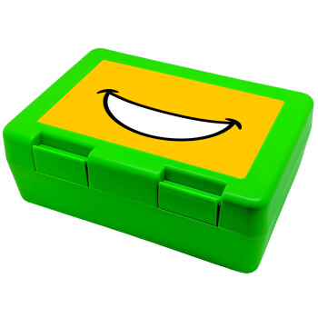 Big Smile, Children's cookie container GREEN 185x128x65mm (BPA free plastic)
