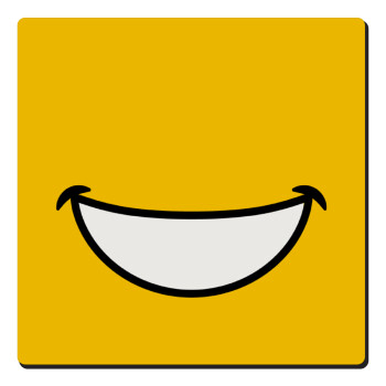 Big Smile, Τετράγωνο μαγνητάκι ξύλινο 6x6cm