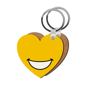 Big Smile, Μπρελόκ Ξύλινο καρδιά MDF