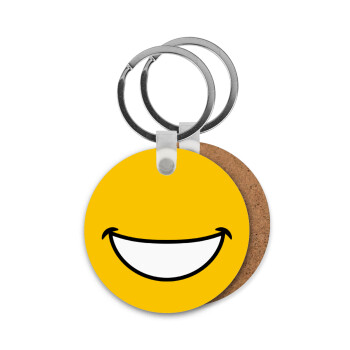 Big Smile, Μπρελόκ Ξύλινο στρογγυλό MDF Φ5cm