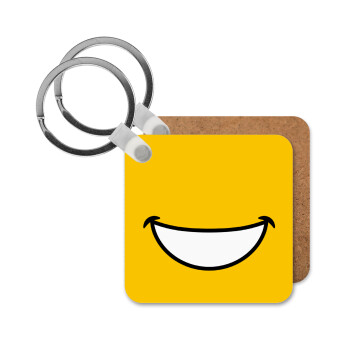 Big Smile, Μπρελόκ Ξύλινο τετράγωνο MDF