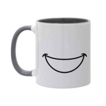 Big Smile, Mug colored grey, ceramic, 330ml
