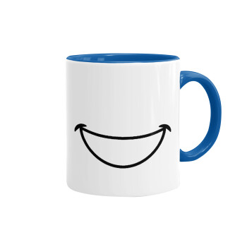 Big Smile, Mug colored blue, ceramic, 330ml
