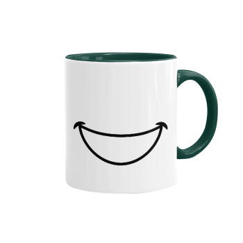 Big Smile, Mug colored green, ceramic, 330ml