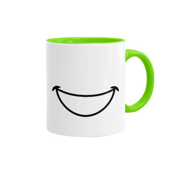 Big Smile, Mug colored light green, ceramic, 330ml
