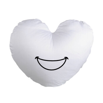 Χαμογέλα, Μαξιλάρι καναπέ καρδιά 40x40cm περιέχεται το  γέμισμα