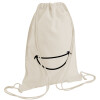 Τσάντα πλάτης πουγκί GYMBAG natural (28x40cm)
