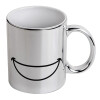 Mug ceramic, silver mirror, 330ml