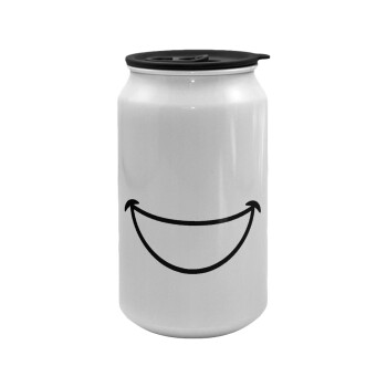 Big Smile, Κούπα ταξιδιού μεταλλική με καπάκι (tin-can) 500ml