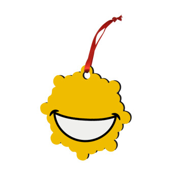 Big Smile, Christmas ornament snowflake wooden 7.5cm