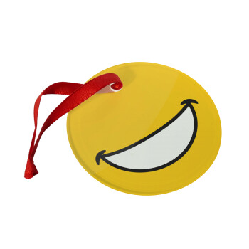 Χαμογέλα, Χριστουγεννιάτικο στολίδι γυάλινο 9cm