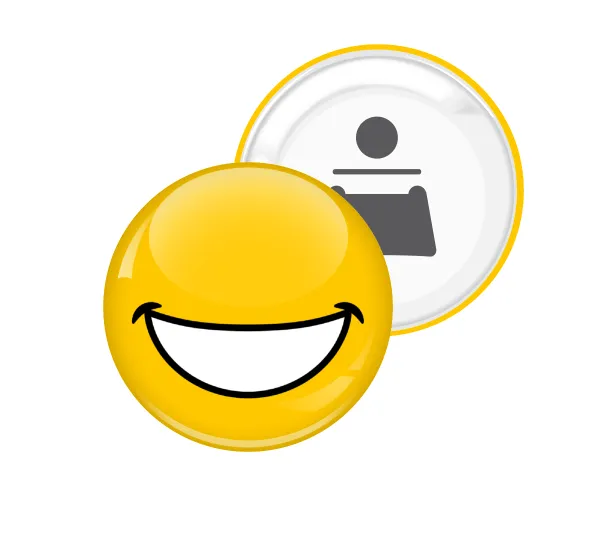 Big Smile — Round magnet and beer bottle opener, 5.9cm