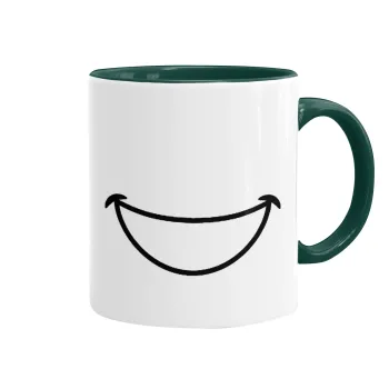 Big Smile, Mug colored green, ceramic, 330ml