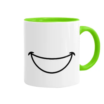 Big Smile, Mug colored light green, ceramic, 330ml