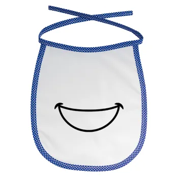 Χαμογέλα, Σαλιάρα μωρού αλέκιαστη με κορδόνι Μπλε