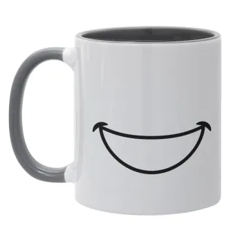 Big Smile, Mug colored grey, ceramic, 330ml