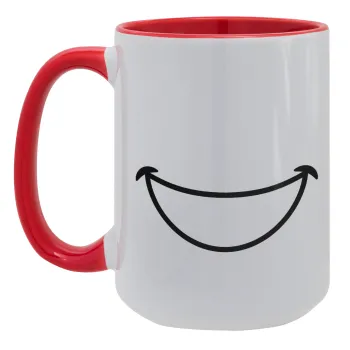 Big Smile, Κούπα Mega 15oz, κεραμική Κόκκινη, 450ml