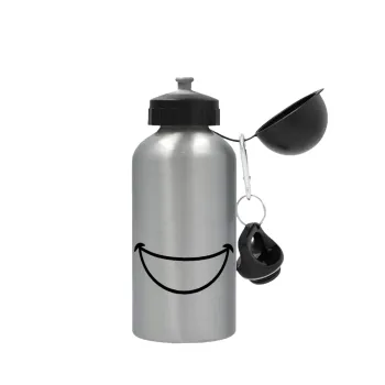Big Smile, Metallic water jug, Silver, aluminum 500ml