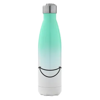 Big Smile, Metal mug thermos Green/White (Stainless steel), double wall, 500ml