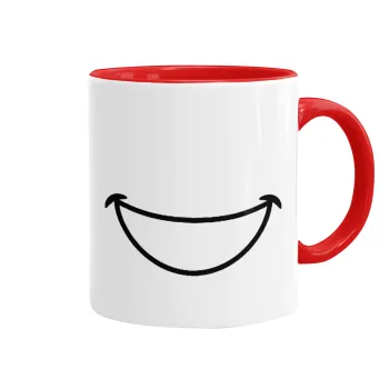 Big Smile, Mug colored red, ceramic, 330ml
