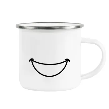 Big Smile, Metallic enamel cup white 360ml