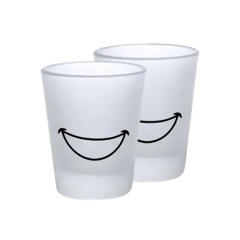 Big Smile, Σφηνοπότηρα γυάλινα 45ml του πάγου (2 τεμάχια)