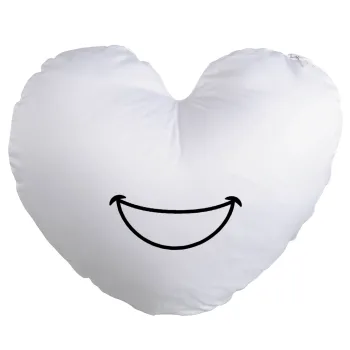 Big Smile, Μαξιλάρι καναπέ καρδιά 40x40cm περιέχεται το  γέμισμα