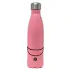 Μεταλλικό παγούρι θερμός Ροζ Ματ (Stainless steel), διπλού τοιχώματος, 500ml