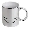 Mug ceramic, silver mirror, 330ml