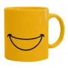 Ceramic coffee mug yellow, 330ml