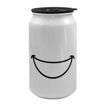 Big Smile, Κούπα ταξιδιού μεταλλική με καπάκι (tin-can) 500ml