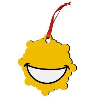 Big Smile, Christmas ornament snowflake wooden 7.5cm