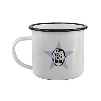 The office star CUSTOM, Κούπα εμαγιέ με μαύρο χείλος 360ml