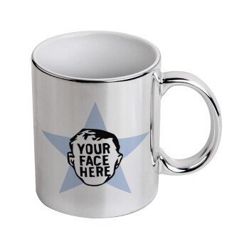 The office star CUSTOM, Mug ceramic, silver mirror, 330ml