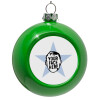 Green Christmas tree ornament bauble 8cm