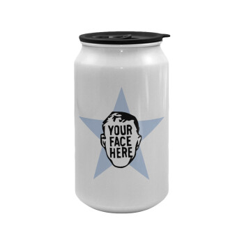 The office star CUSTOM, Κούπα ταξιδιού μεταλλική με καπάκι (tin-can) 500ml
