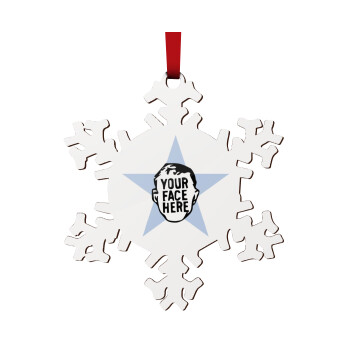 The office star CUSTOM, Christmas ornament wooden snowflake 9cm