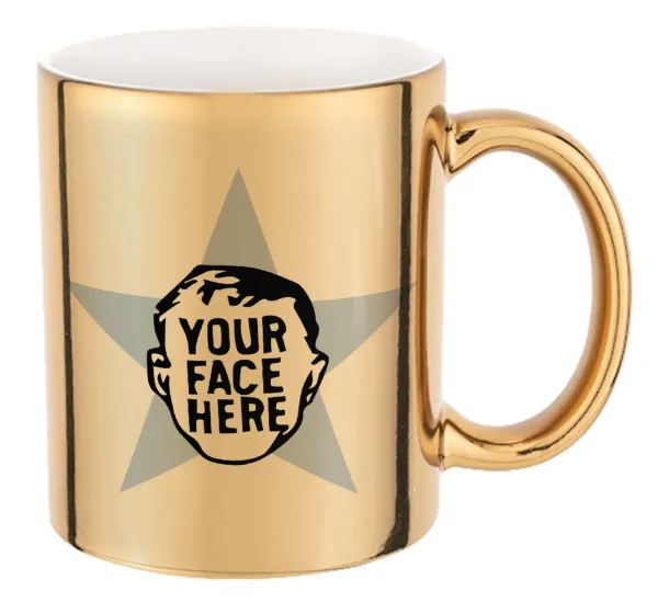 The office star CUSTOM — Mug ceramic, gold mirror, 330ml