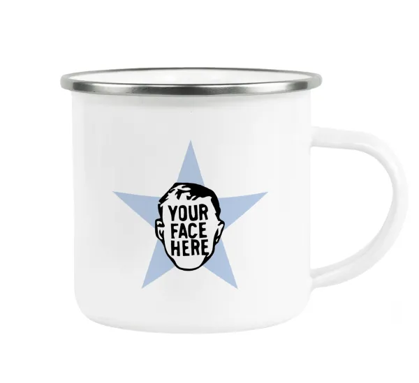 The office star CUSTOM — Metallic enamel cup white 360ml