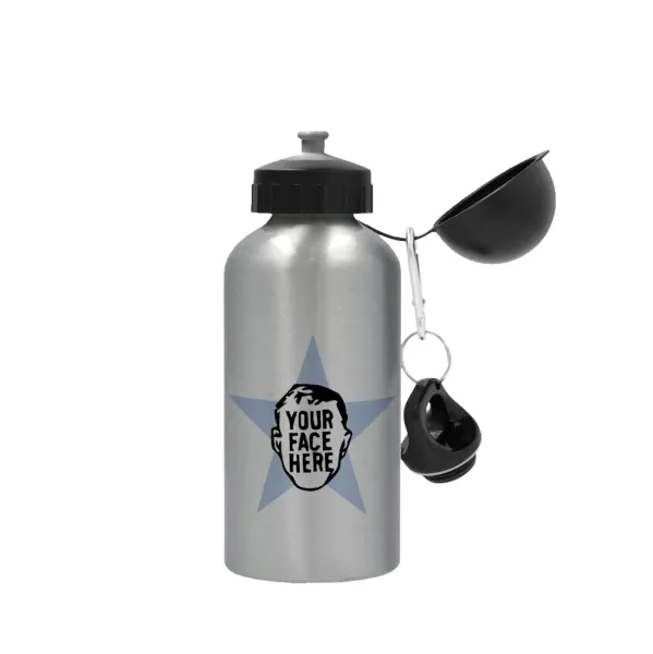 The office star CUSTOM — Μεταλλικό παγούρι νερού, Ασημένιο, αλουμινίου 500ml