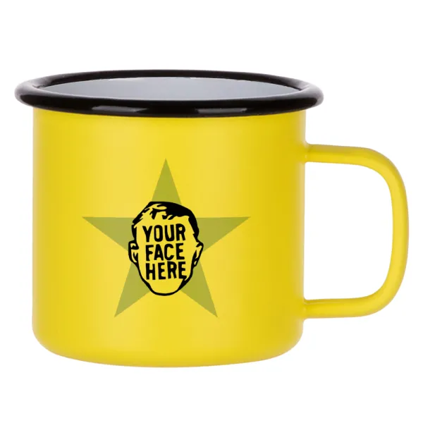 The office star CUSTOM — Κούπα Μεταλλική εμαγιέ ΜΑΤ Κίτρινη 360ml