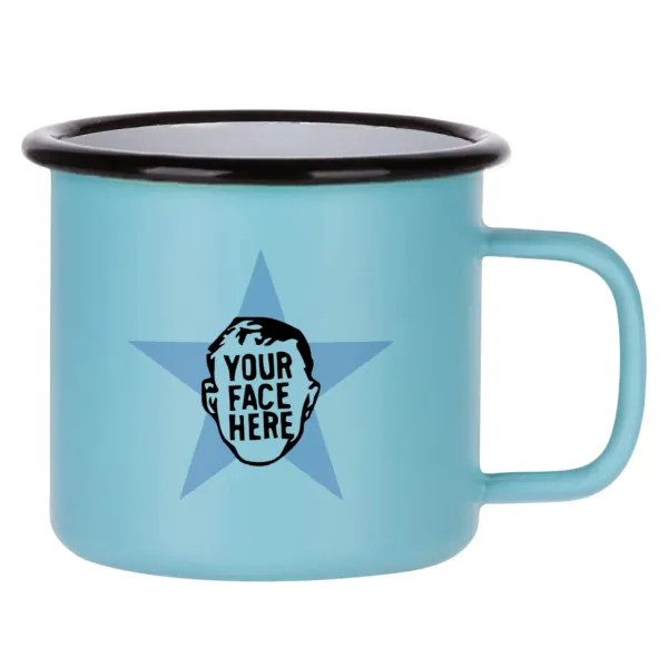 The office star CUSTOM — Κούπα Μεταλλική εμαγιέ ΜΑΤ σιέλ 360ml